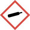 a sign showing a gas cylinder