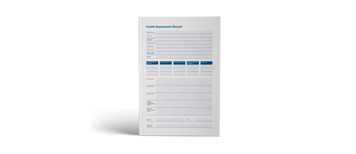 Sample COSHH Assessment Record