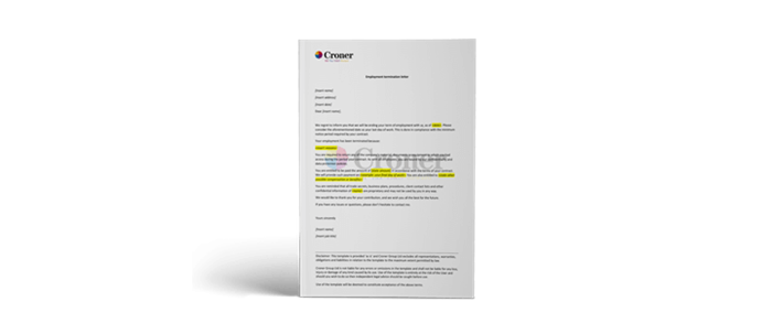 Termination of Employment Contract Letter UK