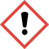 substances hazardous to health with an exclamation mark in a red square.