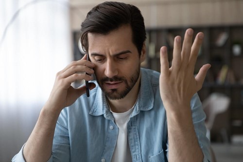 employer receiving grievance advice on the phone