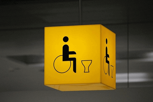 public sign of disabled toilet facilities