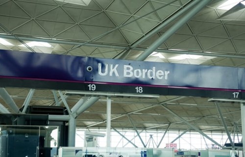 UK border sign