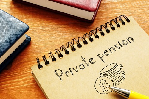 Employee personal pensions and workplace pensions notebook to keep track of pension savings.