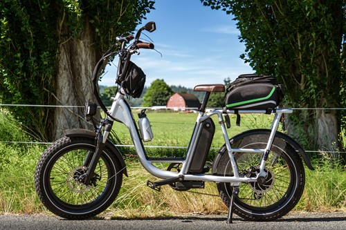 An e-bike with a lithium-ion battery