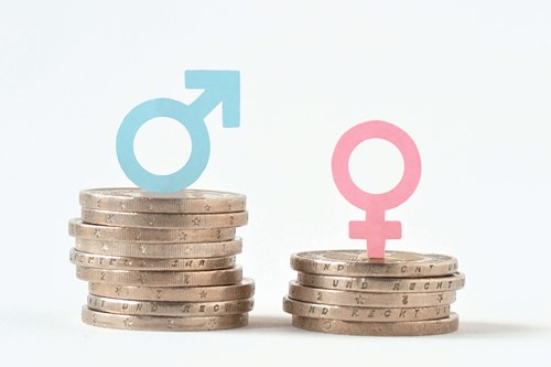 a male employee being paid more than a female employee