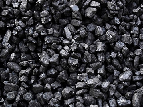 coal chunks in a pile.