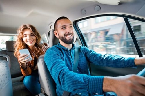 Uber driver driving a customer to their destination under the employment status of worker