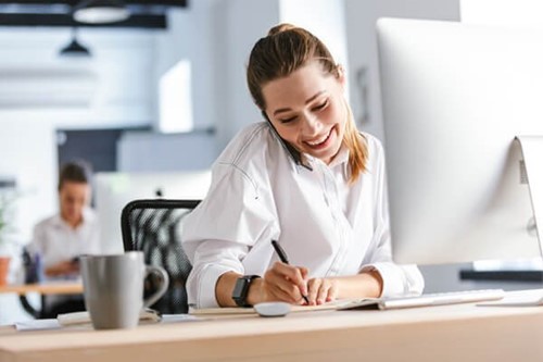 Female Worker Computer