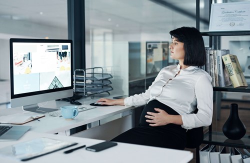 Pregnant Woman Office
