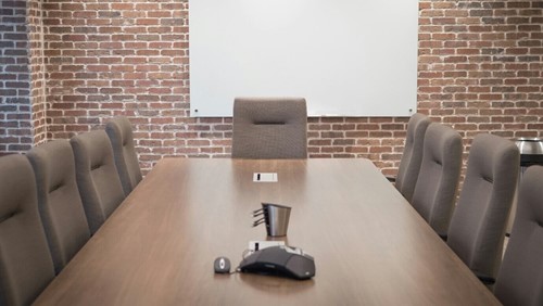 desks in an office meeting room