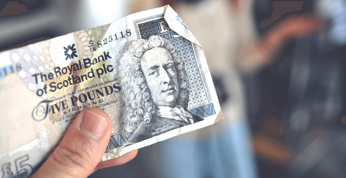 a five-pound note