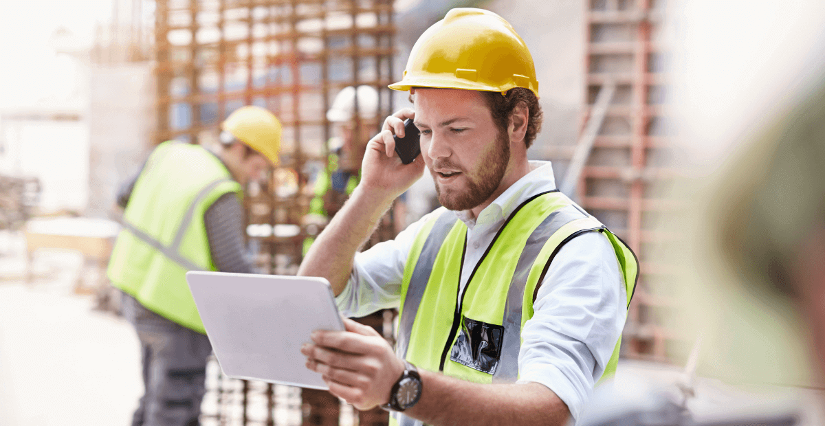 health and safety inspector monitoring construction project