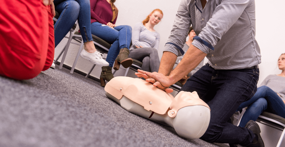 health and safety inspector giving training