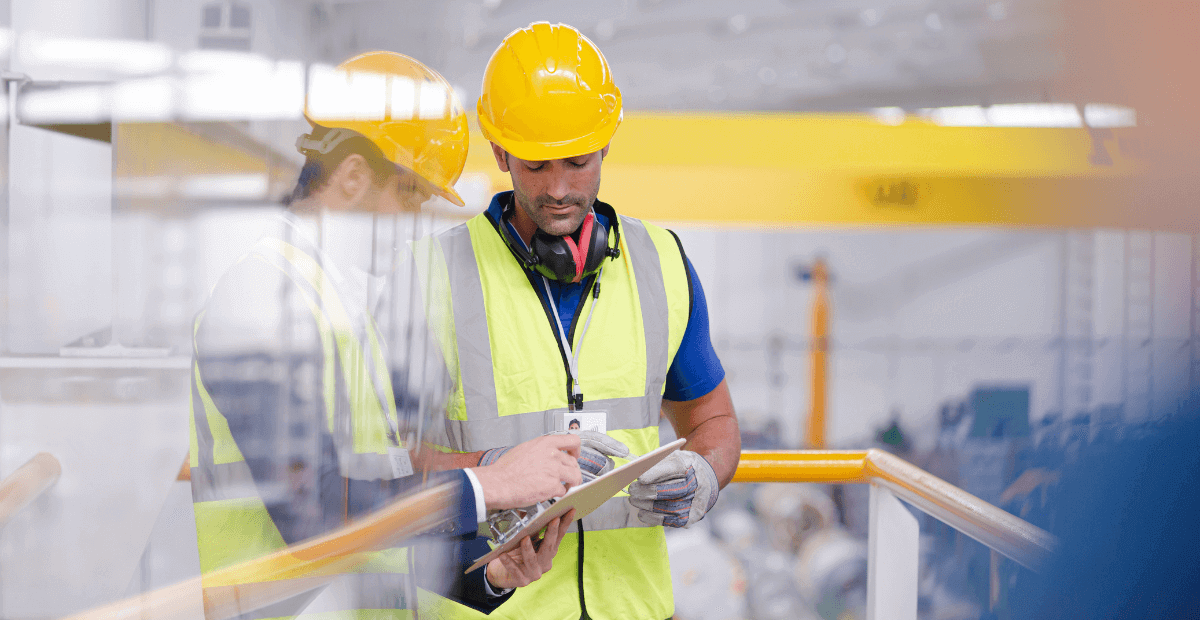 health and safety inspector providing inspection