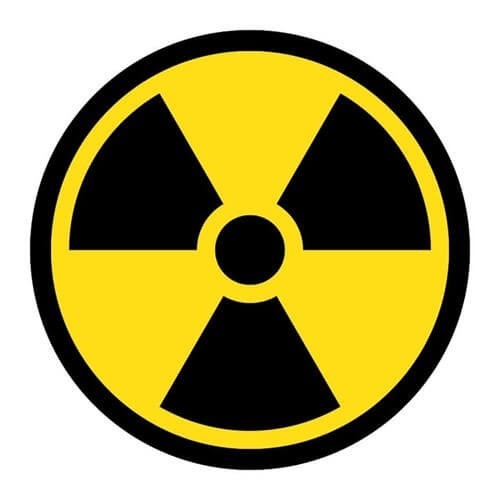 Radiation symbol denoting radioactive materials that are a health hazard