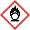 this is an oxidising sign showing an open flame over a circle.