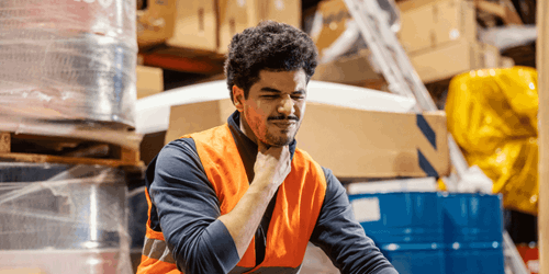 part time construction worker coming down with flu